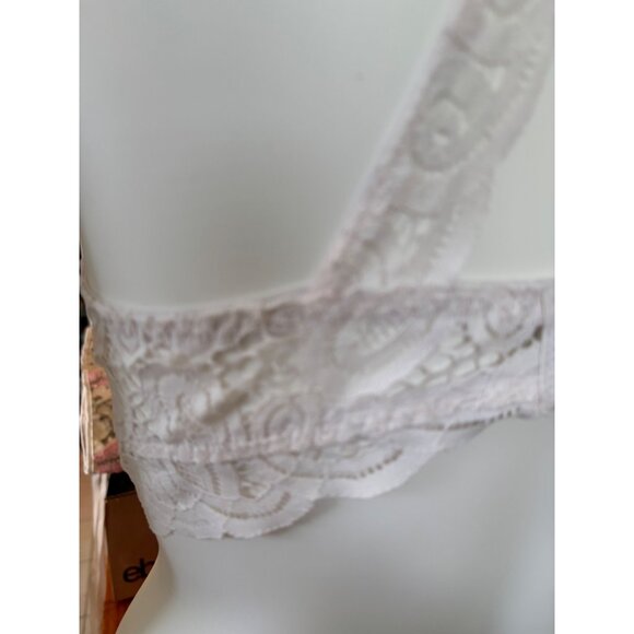 Victorias Secret Pink Lace Push-Up Halter Bralette In Light Pink Size L - Picture 13 of 14